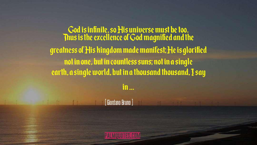 The Infinity Crusade quotes by Giordano Bruno