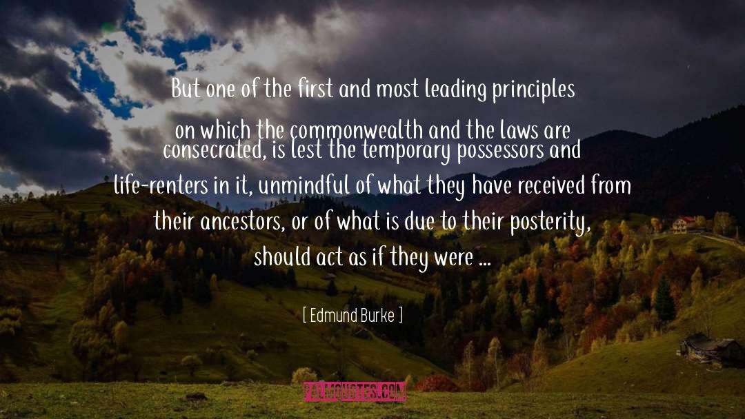 The Inheritance quotes by Edmund Burke