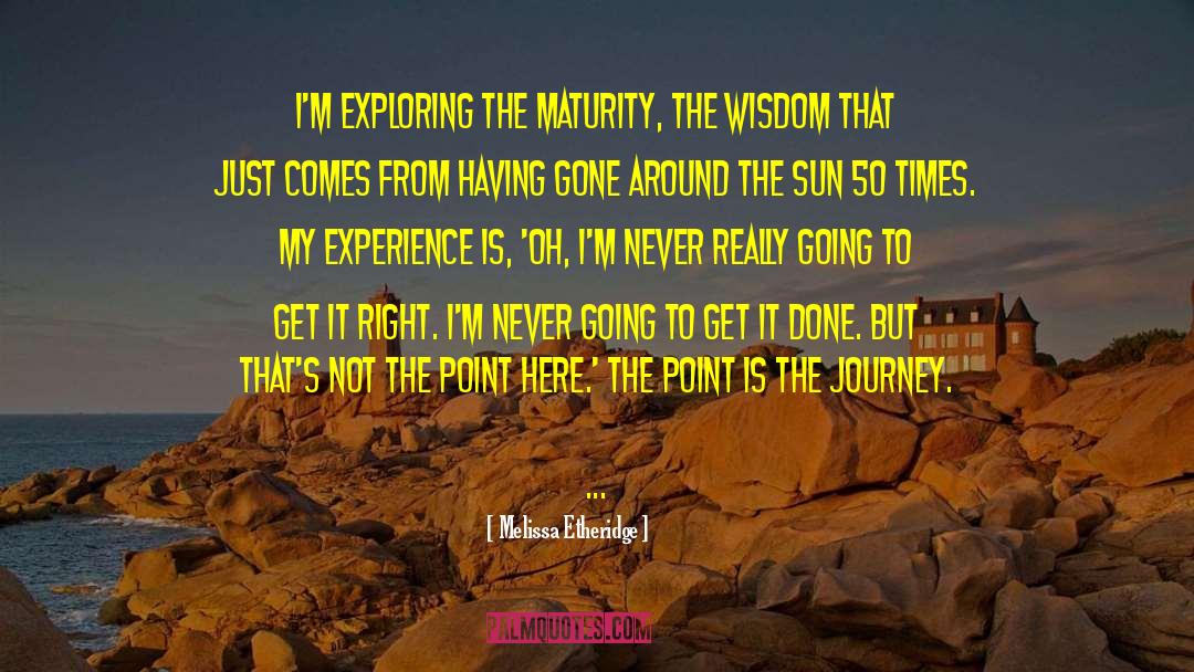 The Journey To Greatness quotes by Melissa Etheridge