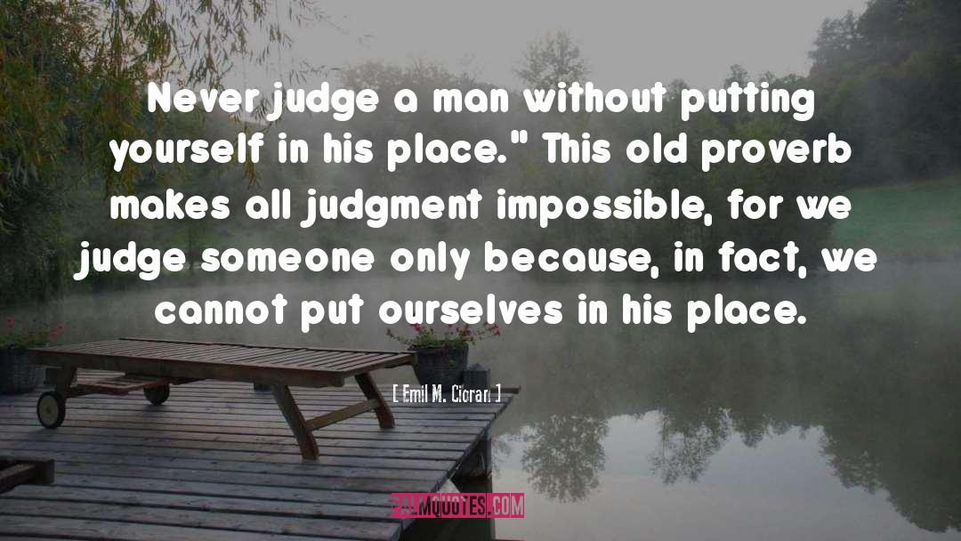 The Judgment quotes by Emil M. Cioran