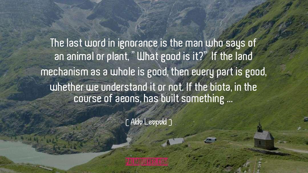 The Last Word quotes by Aldo Leopold