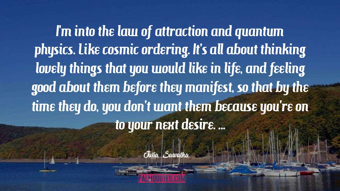 The Law Of Attraction quotes by Julia Sawalha
