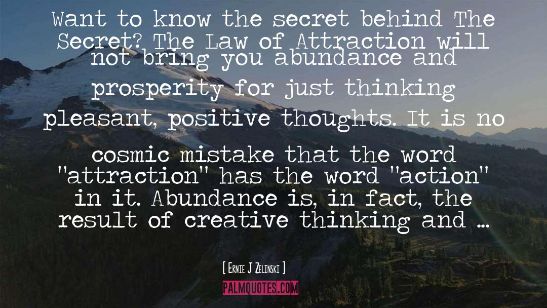 The Law Of Attraction quotes by Ernie J Zelinski