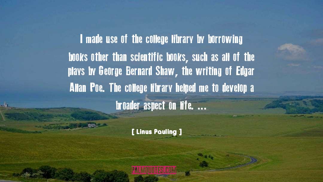 The Library Window quotes by Linus Pauling