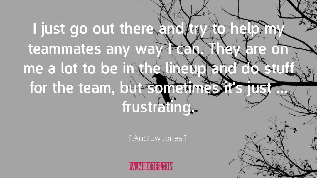 The Lineup quotes by Andruw Jones