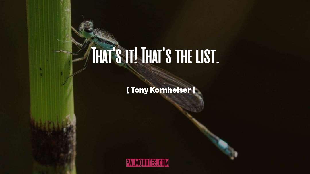 The List quotes by Tony Kornheiser