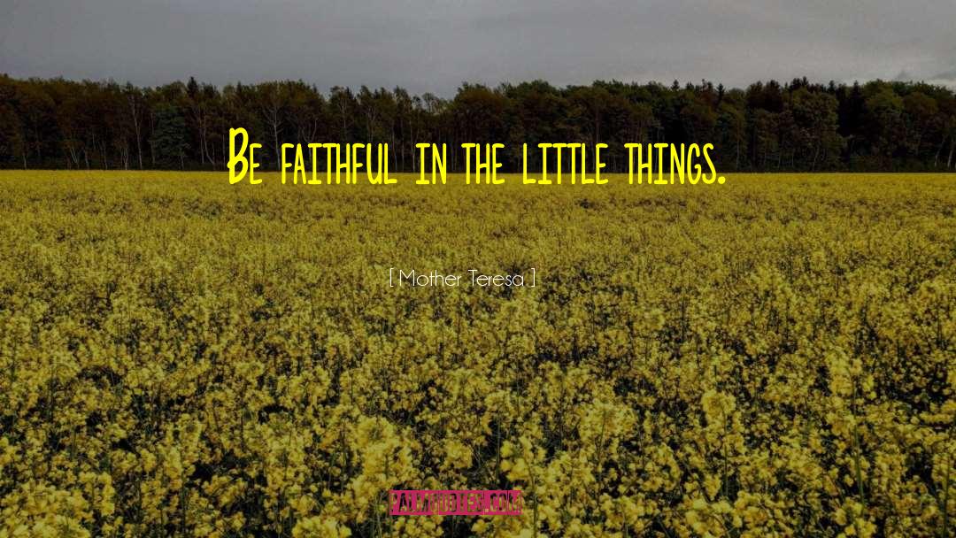 The Little Things quotes by Mother Teresa