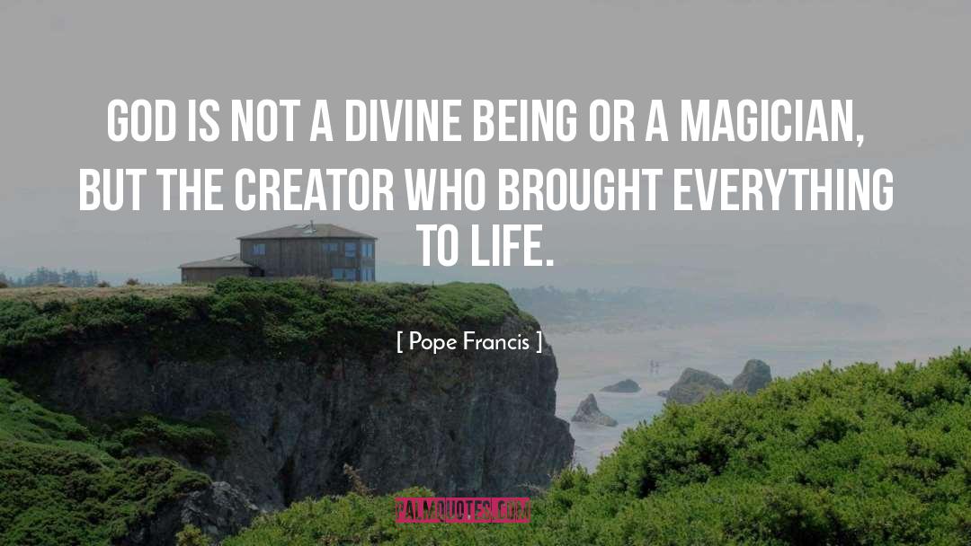 The Magician King quotes by Pope Francis