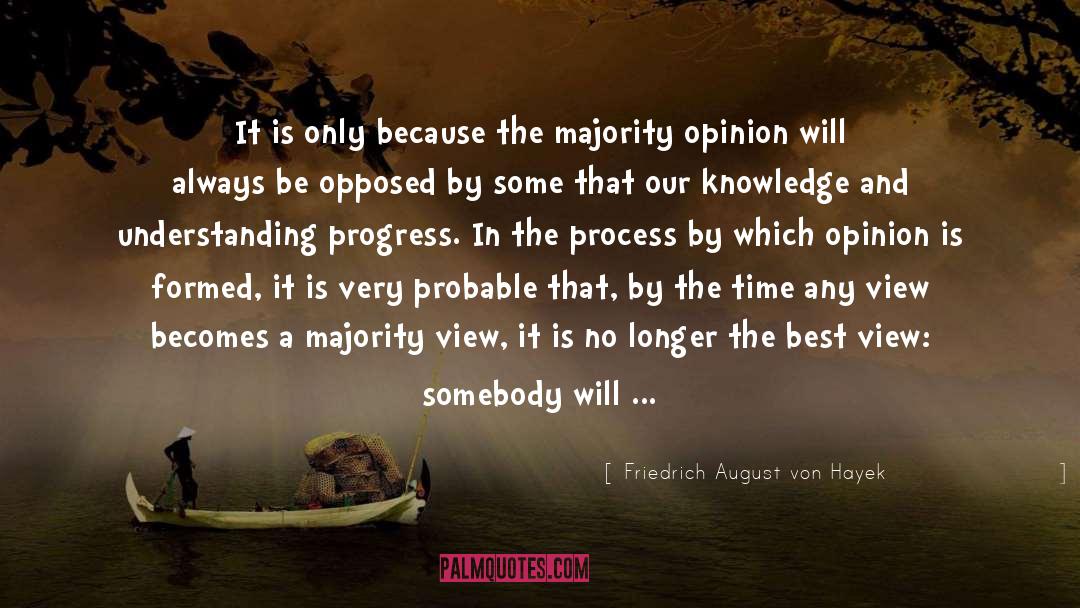 The Majority quotes by Friedrich August Von Hayek