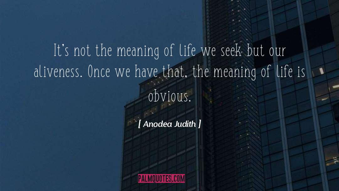 The Meaning Of Life quotes by Anodea Judith