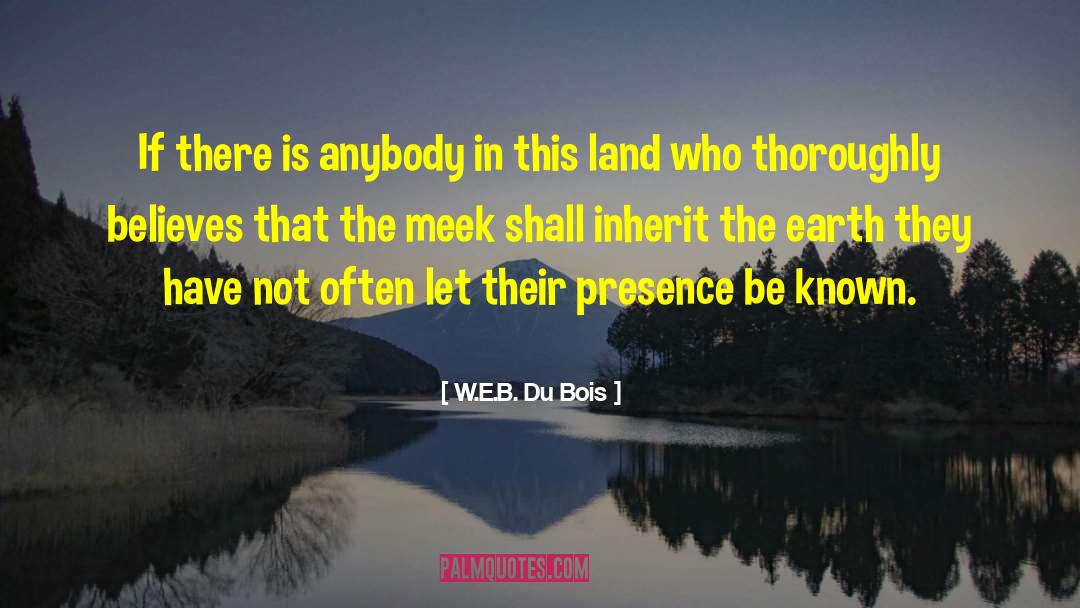 The Meek quotes by W.E.B. Du Bois