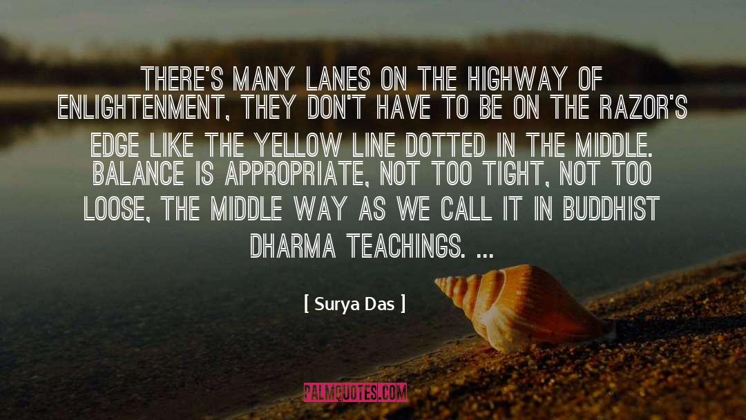 The Middle Way quotes by Surya Das