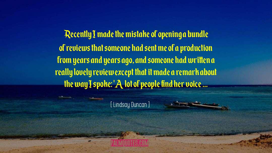 The Mistake quotes by Lindsay Duncan