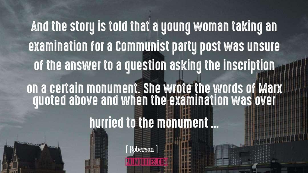The Monument quotes by Roberson
