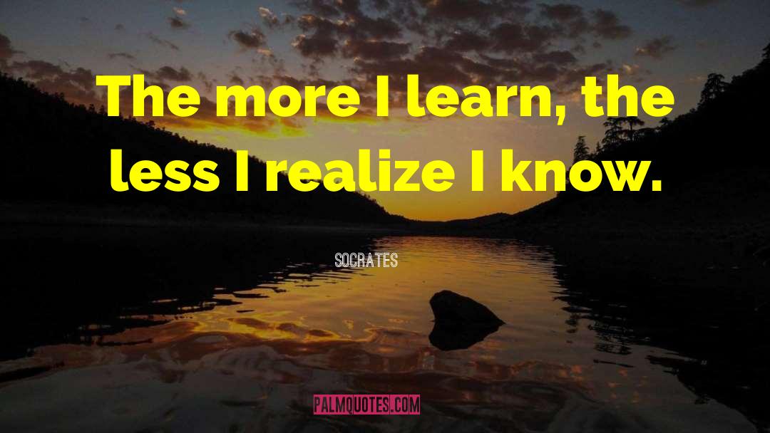 The More I Learn quotes by Socrates