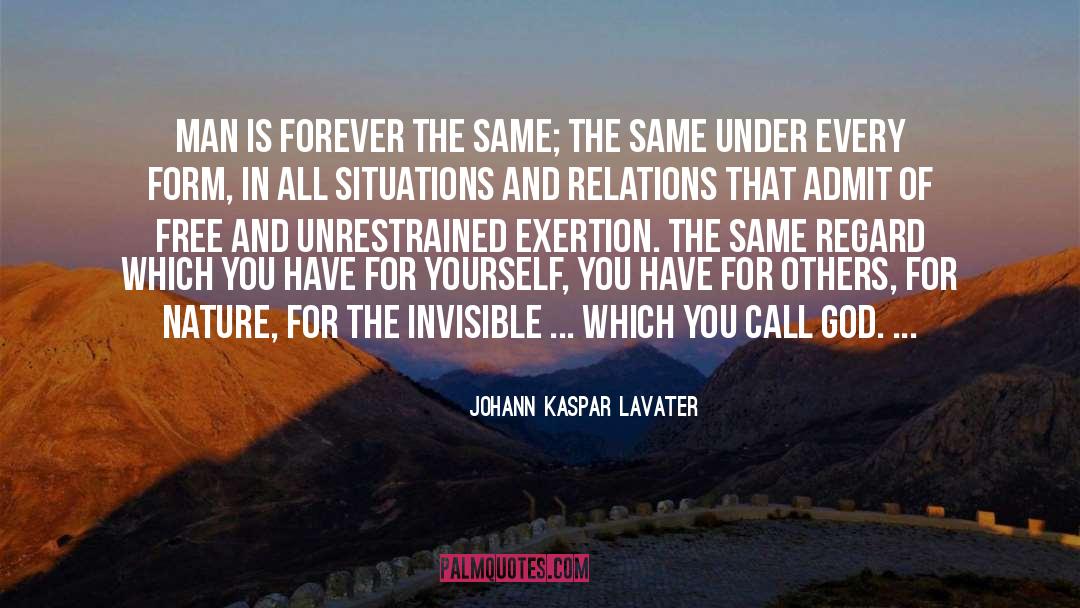 The Nature Of The Human quotes by Johann Kaspar Lavater