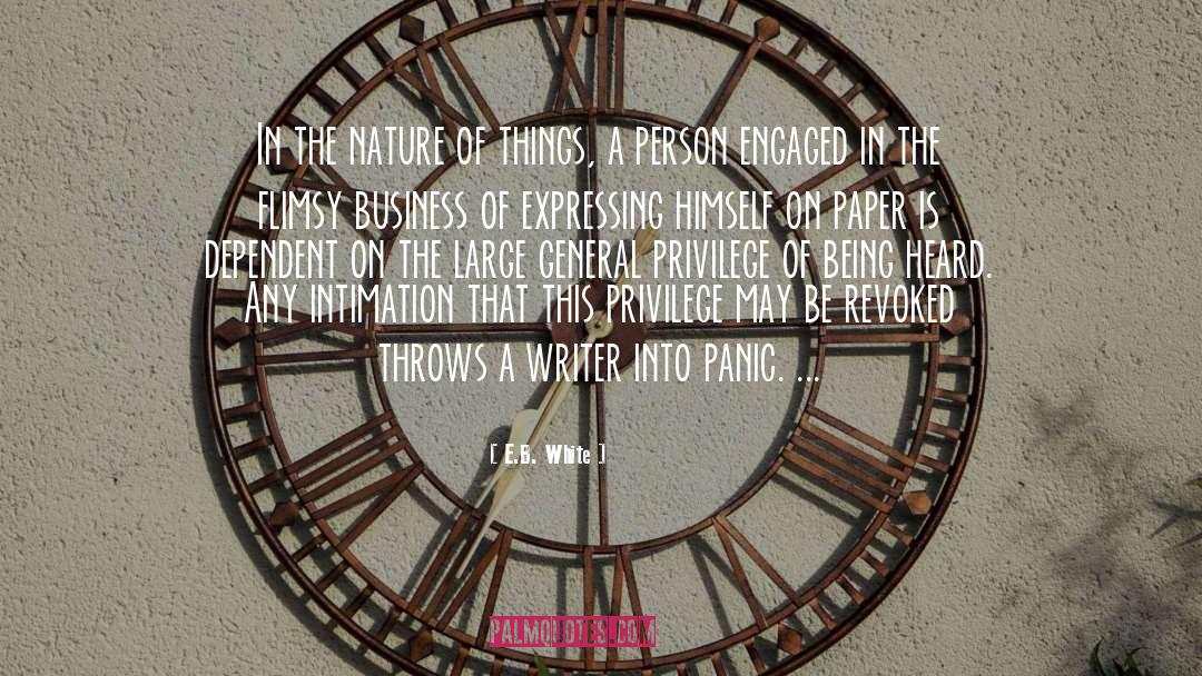 The Nature Of Things quotes by E.B. White