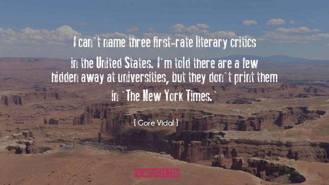 The New York Times Op Ed quotes by Gore Vidal