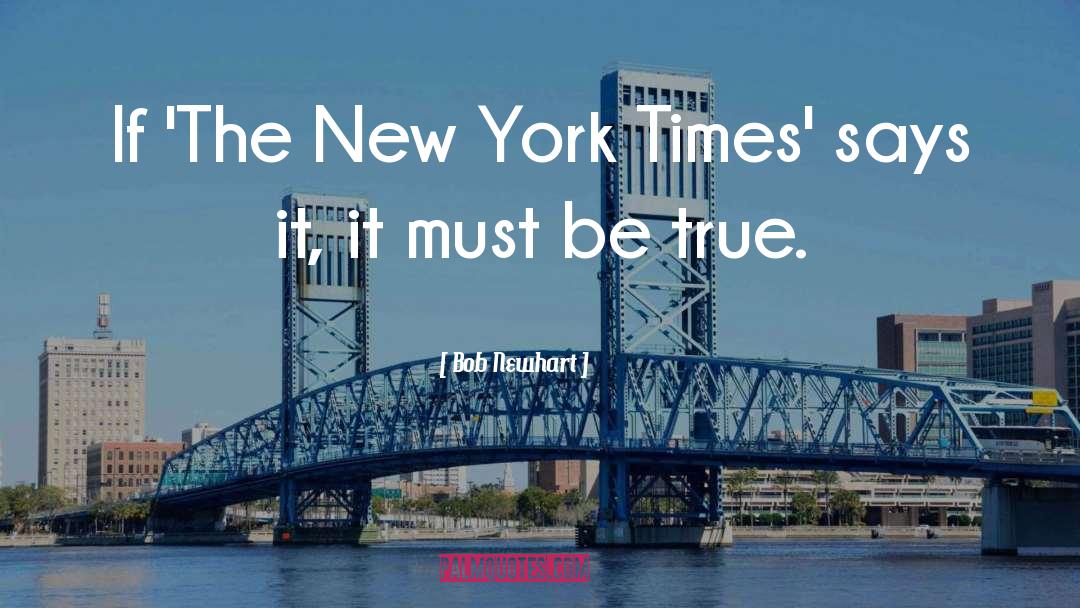 The New York Times quotes by Bob Newhart
