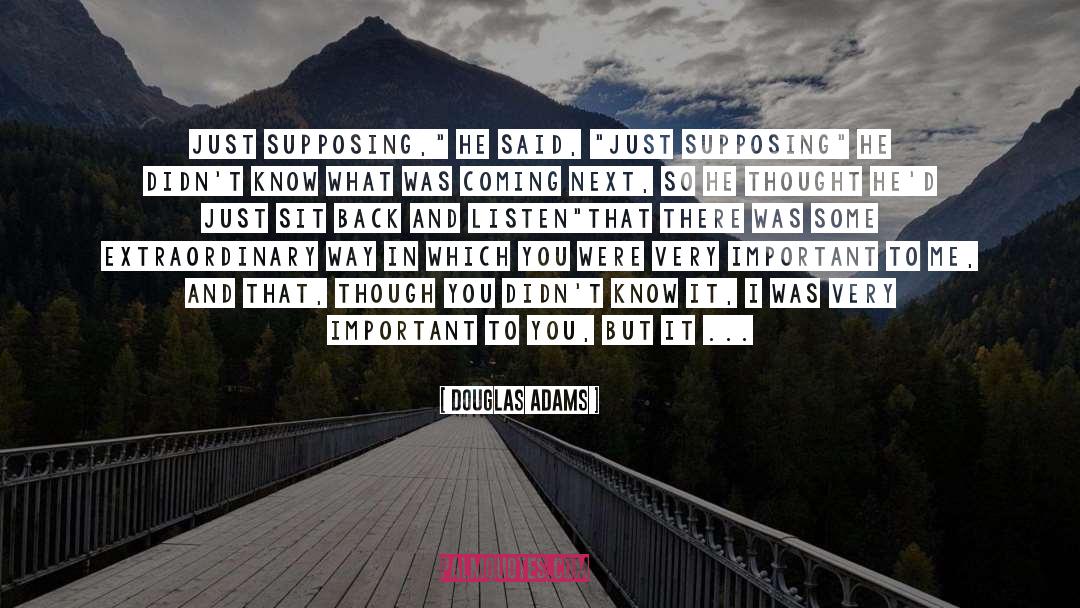 The Only Important Thing quotes by Douglas Adams