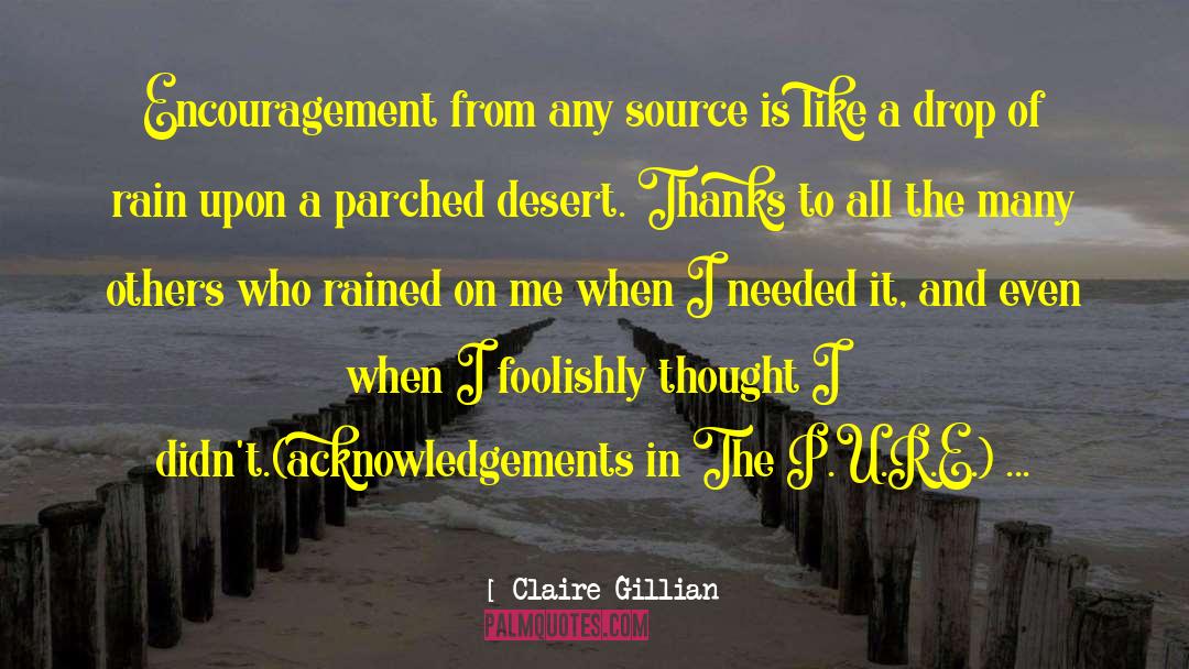 The P U R E quotes by Claire Gillian