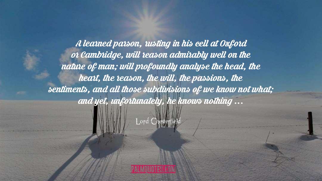 The Parson quotes by Lord Chesterfield