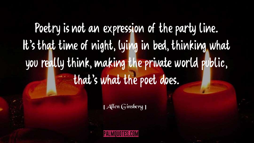 The Party quotes by Allen Ginsberg
