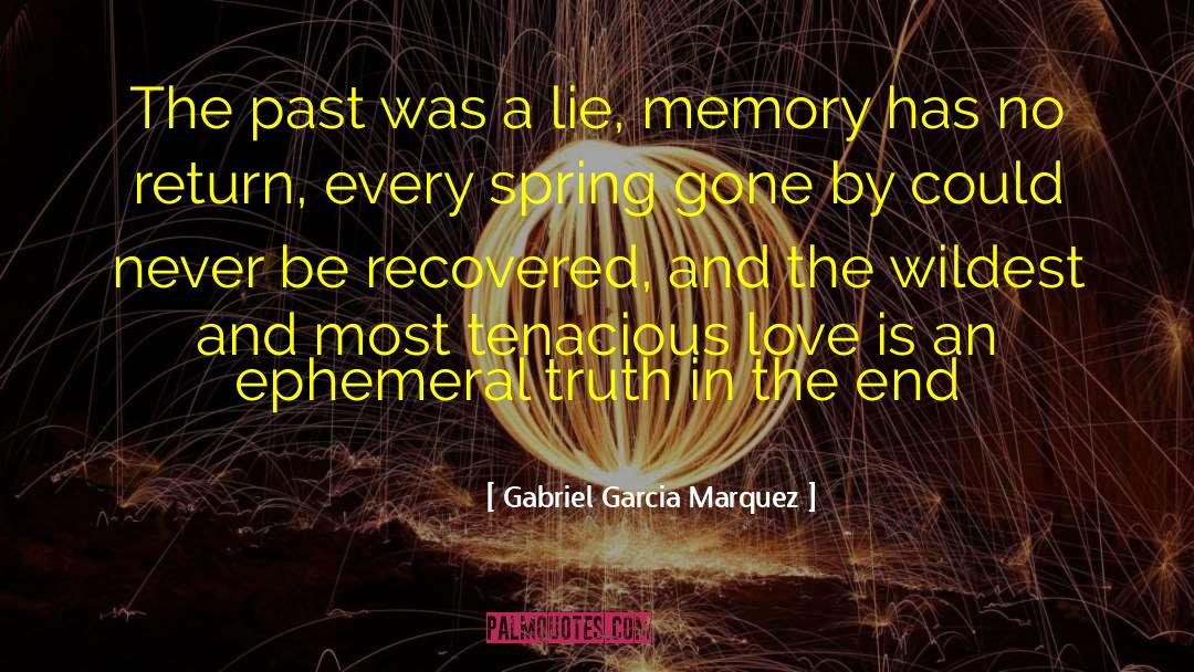 The Past Is Gone Forever quotes by Gabriel Garcia Marquez
