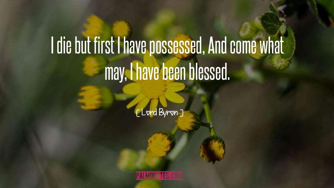 The Possessed quotes by Lord Byron
