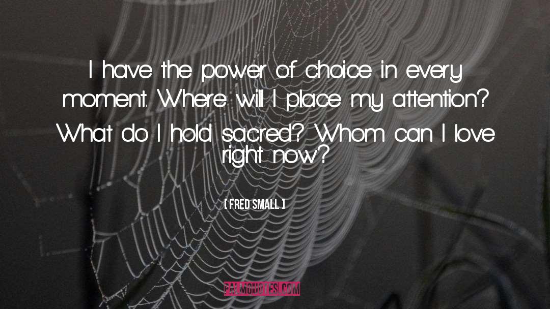 The Power Of Choice quotes by Fred Small