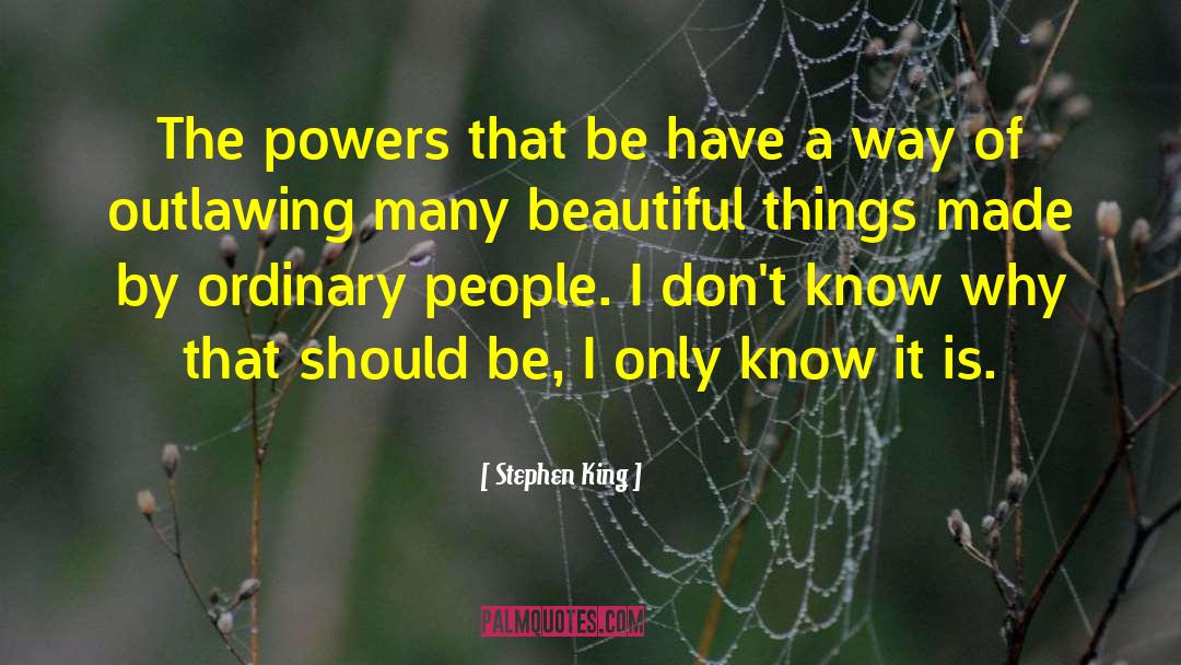 The Powers That Be quotes by Stephen King