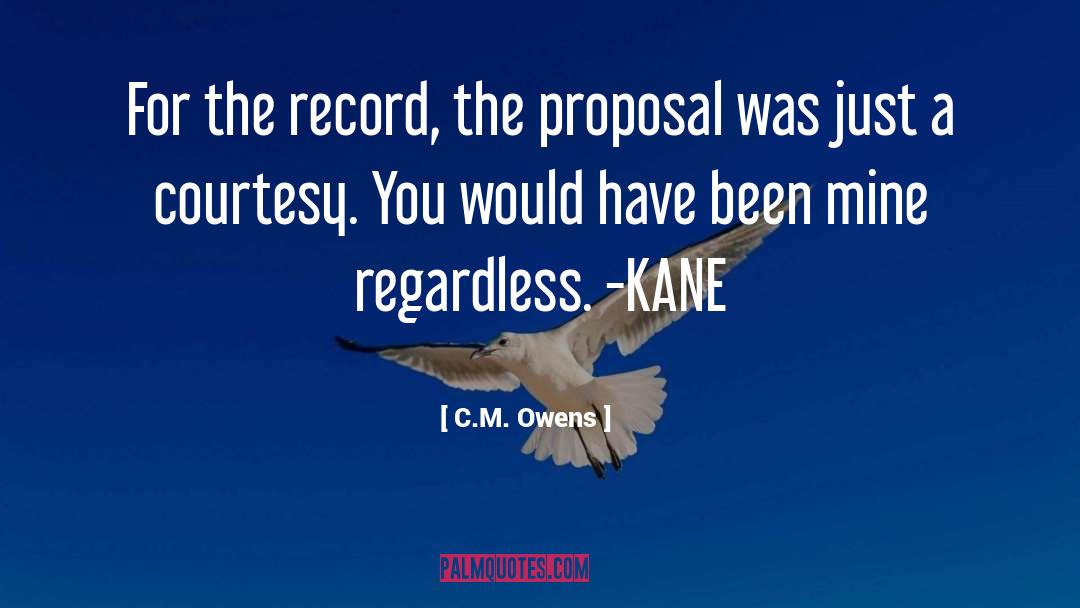 The Proposal quotes by C.M. Owens
