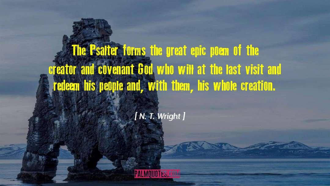 The Psalter quotes by N. T. Wright