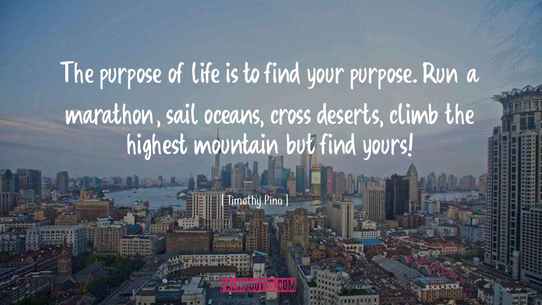 The Purpose Of Life quotes by Timothy Pina