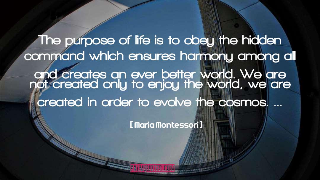 The Purpose Of Life quotes by Maria Montessori