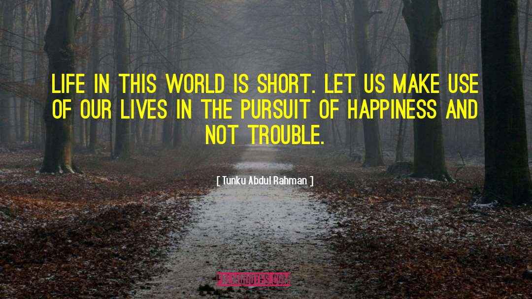 The Pursuit Of Happiness quotes by Tunku Abdul Rahman