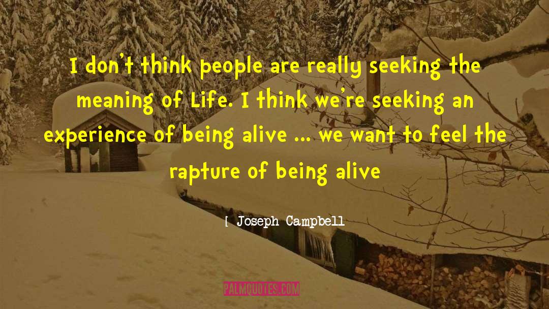 The Rapture quotes by Joseph Campbell