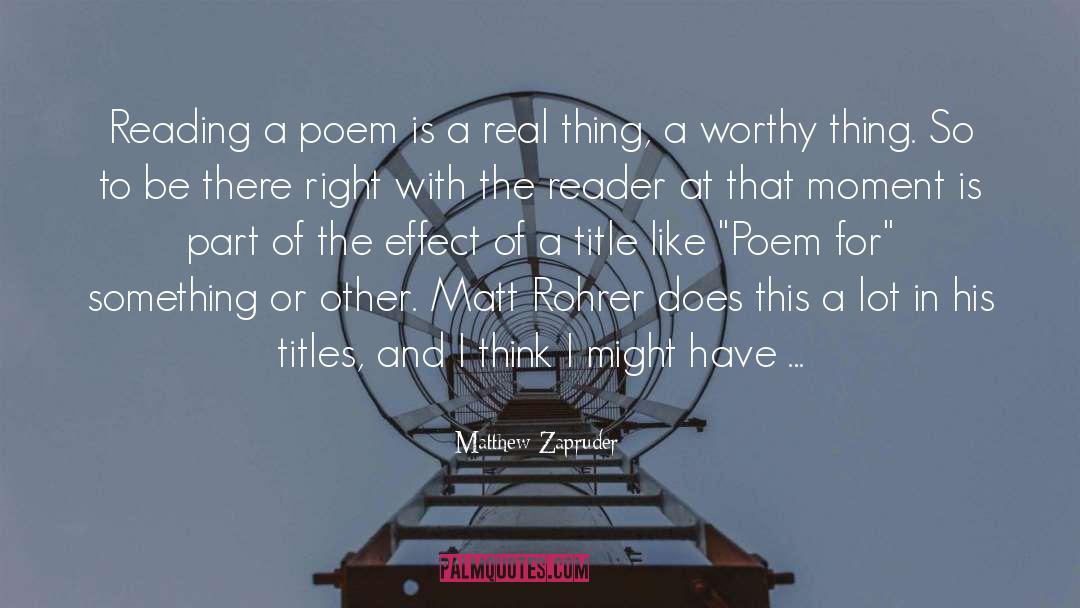 The Reader quotes by Matthew Zapruder