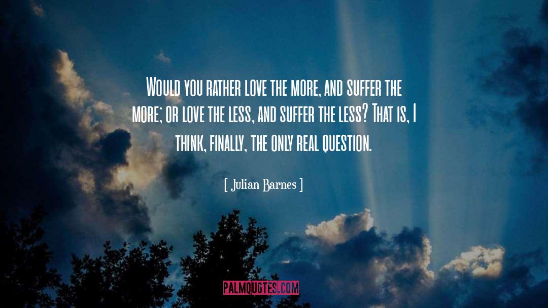 The Real Question Is quotes by Julian Barnes