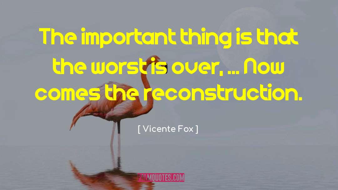 The Reconstruction quotes by Vicente Fox