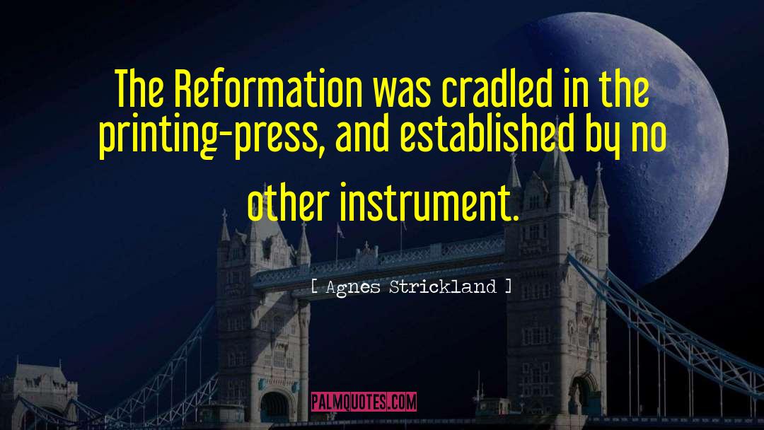 The Reformation quotes by Agnes Strickland