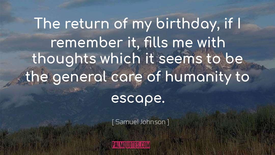 The Return quotes by Samuel Johnson