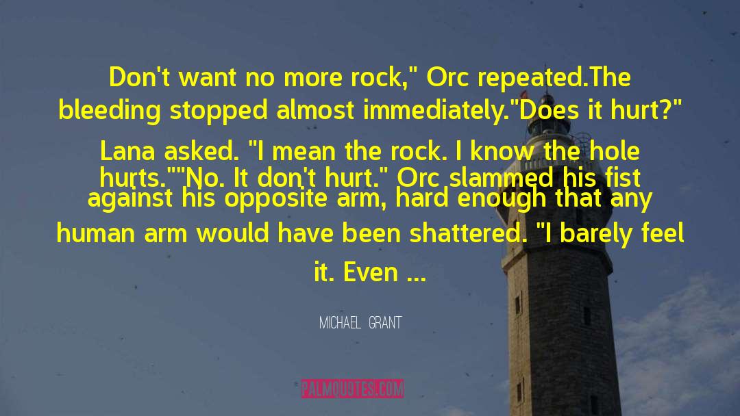 The Rock quotes by Michael  Grant