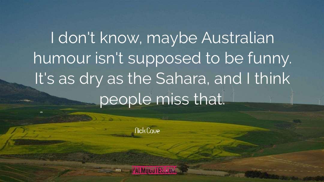 The Sahara Desert quotes by Nick Cave