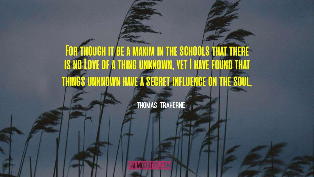 The Secret Love quotes by Thomas Traherne