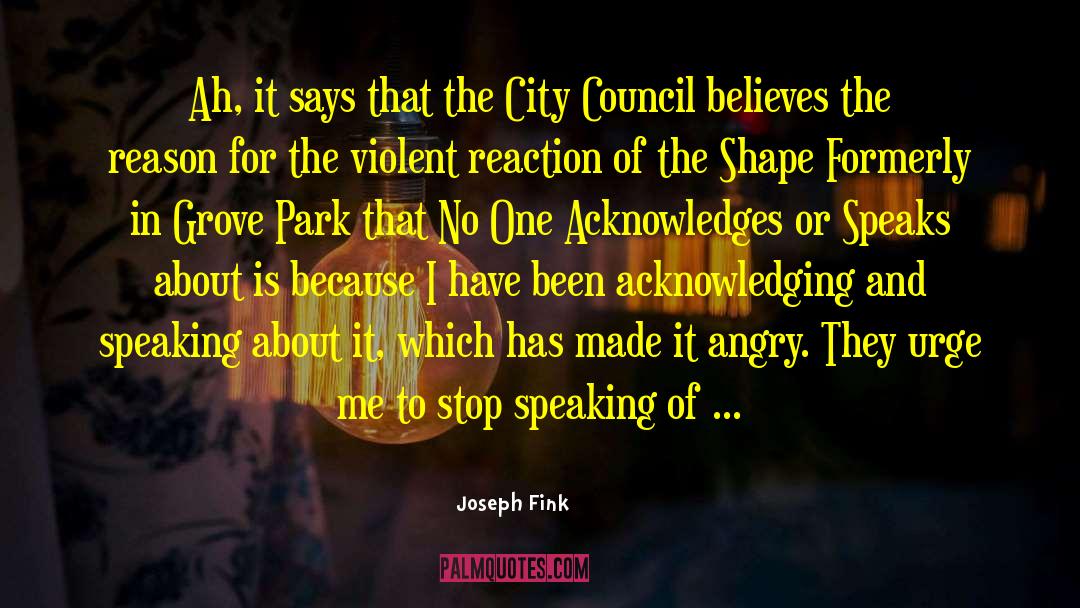 The Shape In Grove Park quotes by Joseph Fink