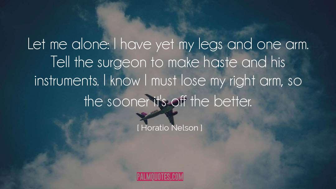 The Sooner The Better quotes by Horatio Nelson