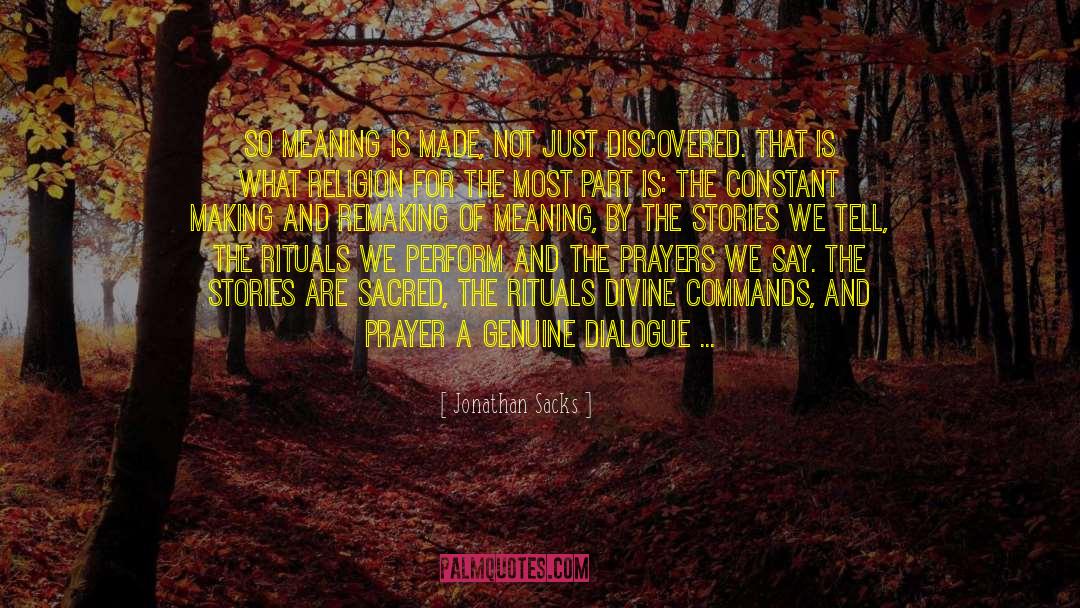 The Stories We Tell quotes by Jonathan Sacks