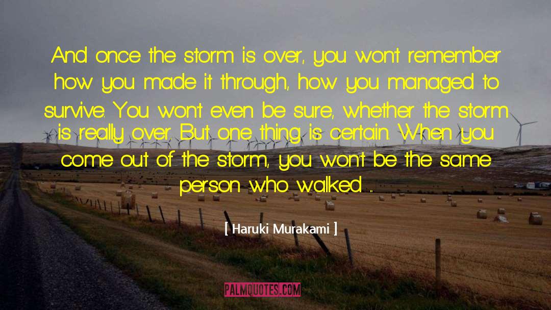 The Storm Clearing quotes by Haruki Murakami