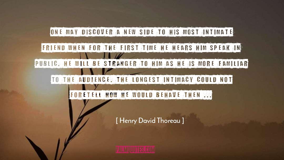 The Stranger Upstairs quotes by Henry David Thoreau